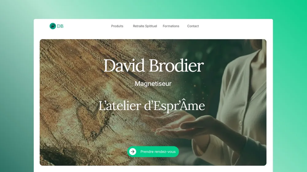 Création de site vitrine pour L’Atelier d’Espr’Âme, magnétiseur – réalisé par LS Studio